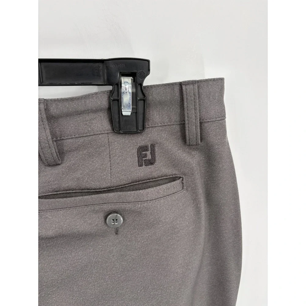 FootJoy Golf Pants Men's 34x32 Gray Performance Stretch Flat Front Tech Khakis